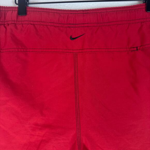 Vintage 90’s Nike Men’s Sz XXL Center Swoosh Swim Trunks Red Swimming - Picture 5 of 8